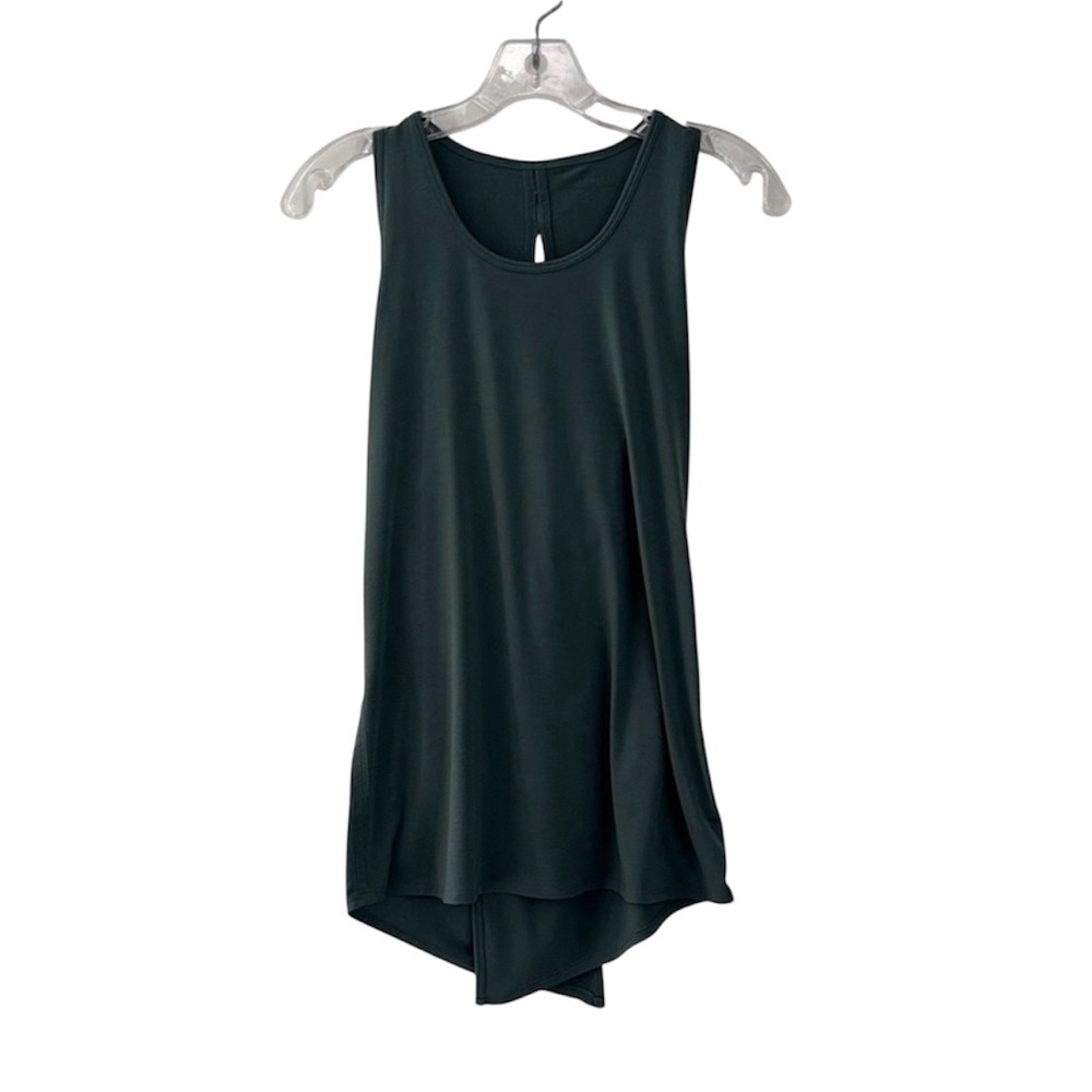 Athleta Green Athletic Athleisure Tie Back Tank Top Size Medium